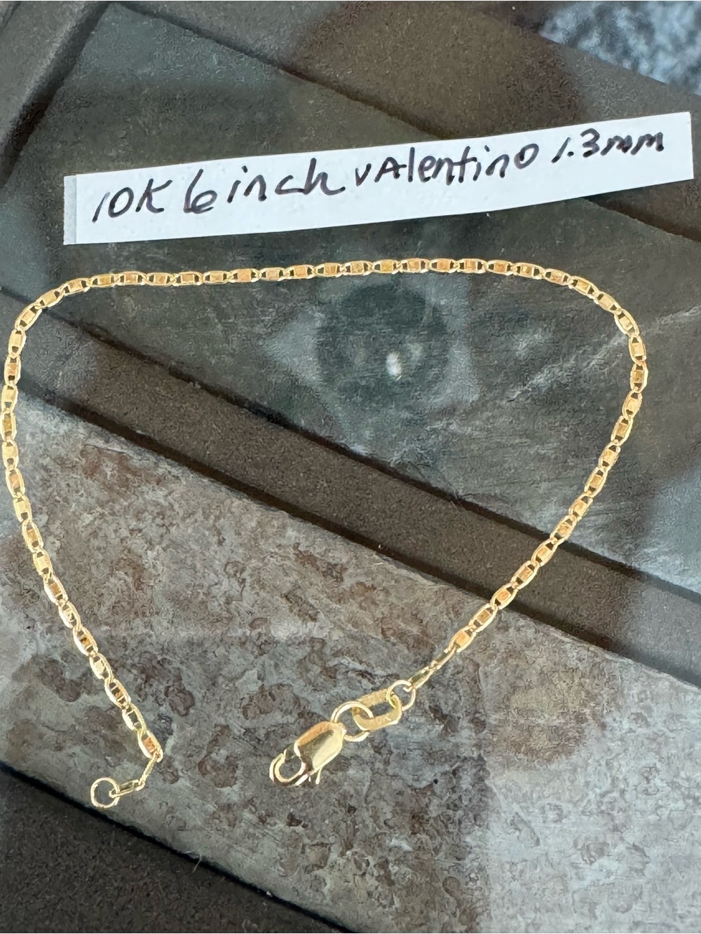 10k 6 inch Valentino Gold Link bracelet - Yellow Gold